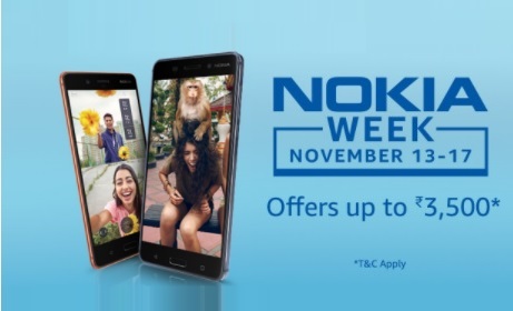 India Desire : Amazon Nokia Week Sale Offers : Get Upto Rs 2500 Cashback As Amazon Pay Balance [13th To 17th Nov]